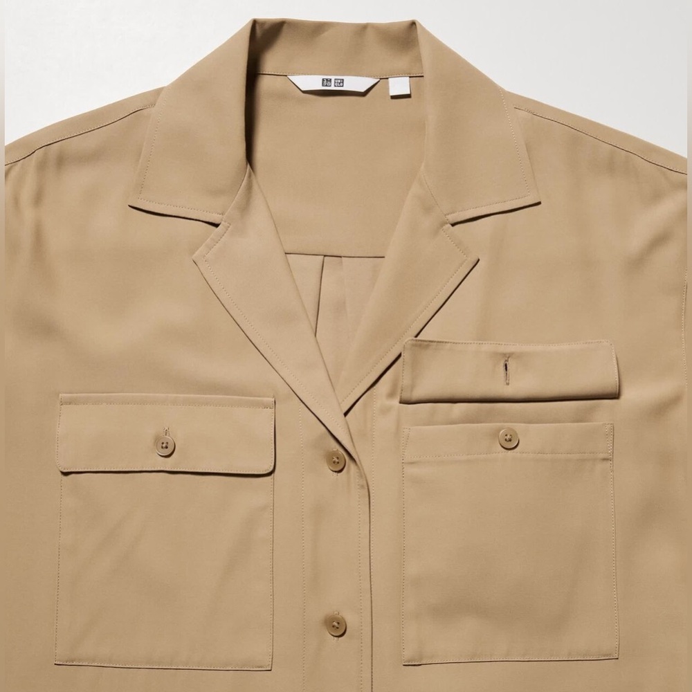 Women's Uniqlo Tan Trench Dress - Picture 3 of 6